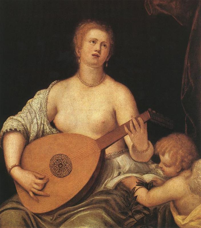 MICHELI Parrasio The Lute-playing Venus with Cupid ASG Sweden oil painting art